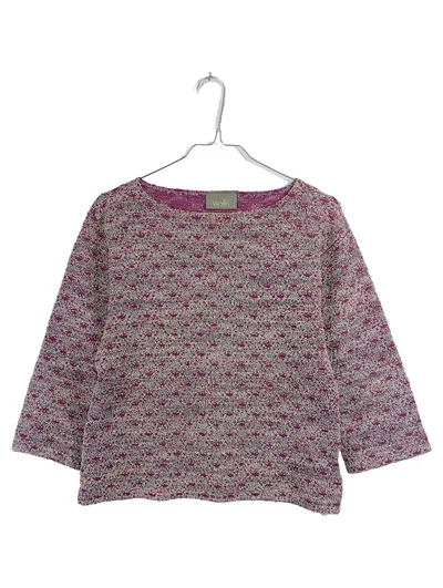 Wallis Damen Pullover Strickpullover Gr. 40/L Lila Meliert 3/4-Arm