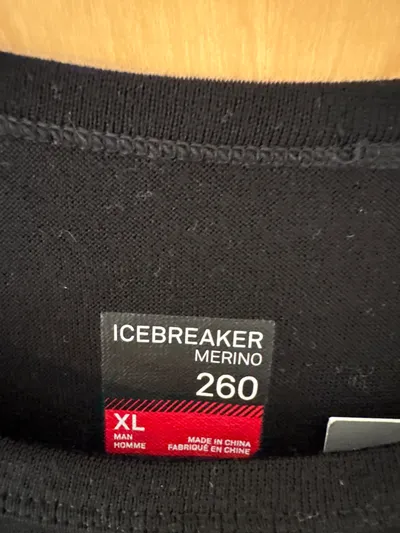 Icebreaker Merino 260 Langarmshirt Herren Schwarz Gr. 52, XL Basic