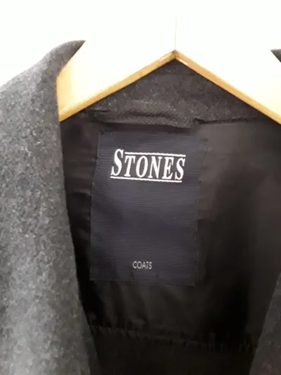 STONES Coats Strickjacke Herren Grau Gr. 42 Wolle Klassisch