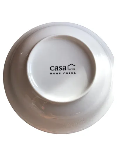 CASA NOVA Servierschüssel Bone China Porzellan Weiß 23 cm Schale