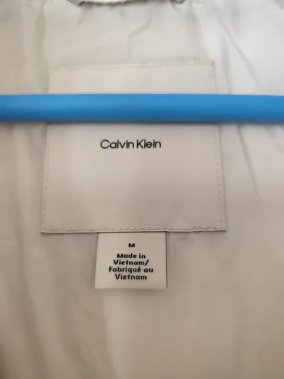 Calvin Klein Damen Steppjacke Beige Gr. 38 M mit Kapuze Casual