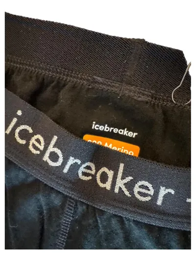 Icebreaker Ski Unterhose Herren Gr. 50 L Schwarz Merino Wolle