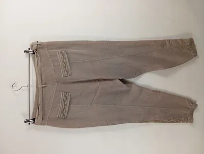Cream Damen Jogginghose Gr. 40 L Beige Stickerei Freizeit Hose