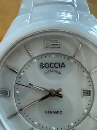 Boccia Titanium Damenuhr Keramik Weiß Elegant Saphirglas Datumsanzeige 2