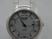 Boccia Titanium Damenuhr Keramik Weiß Elegant Saphirglas Datumsanzeige 3