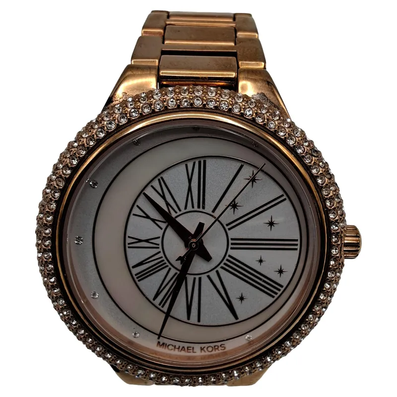 Michael Kors Damen Armbanduhr MK-6551 Roségold Edelstahl Strass 1