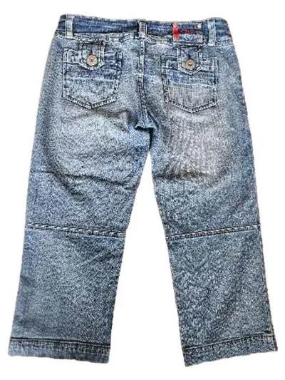 Fishbone Damen Capri Jeans Regular Fit Blau Gr. 30 W30