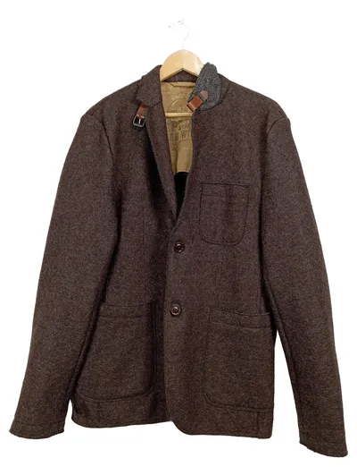 Napapijri Herren Outdoorjacke Sakko Wolle Braun Gr. L/50