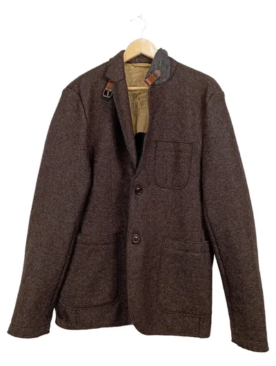 Napapijri Herren Outdoorjacke Sakko Wolle Braun Gr. L/50
