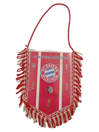 FC Bayern München Wimpel Pokale Rot 11x15 cm Fanartikel Sammlerstück 1
