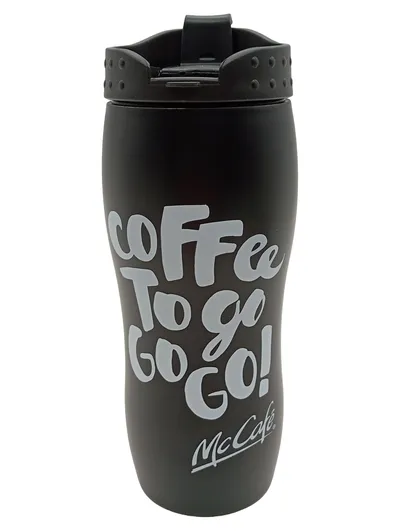 McCafé Thermobecher Coffee To Go 400ml Schwarz Edelstahl Isolierbecher