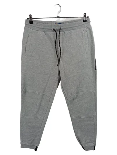 STRAIGHT UP Jogginghose Herren Gr. 50/L Grau Meliert Sport Freizeit