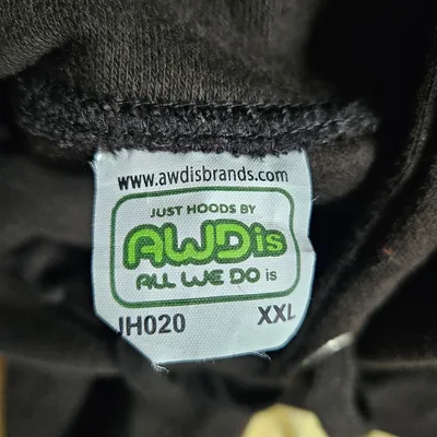 AWDis Kapuzenpullover Herren Schwarz XXL Basic Hoodie Pullover
