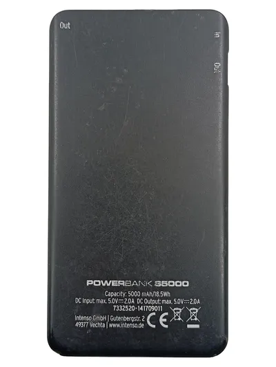 Intenso Powerbank S5000 5000mAh Schwarz Externer Akku USB Ladegerät
