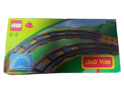 LEGO Duplo 2735 Eisenbahn Schienen Set Kurven Grau Kunststoff