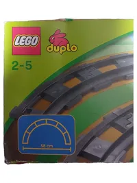LEGO Duplo 2735 Eisenbahn Schienen Set Kurven Grau Kunststoff 2
