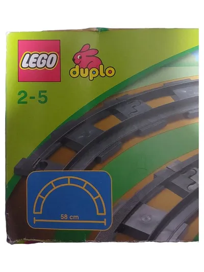 LEGO Duplo 2735 Eisenbahn Schienen Set Kurven Grau Kunststoff