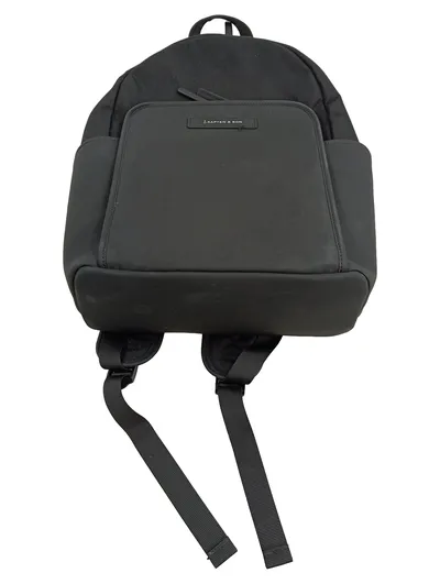 Kapten & Son Rucksack Schwarz Polyester Minimalistisch 34x45cm