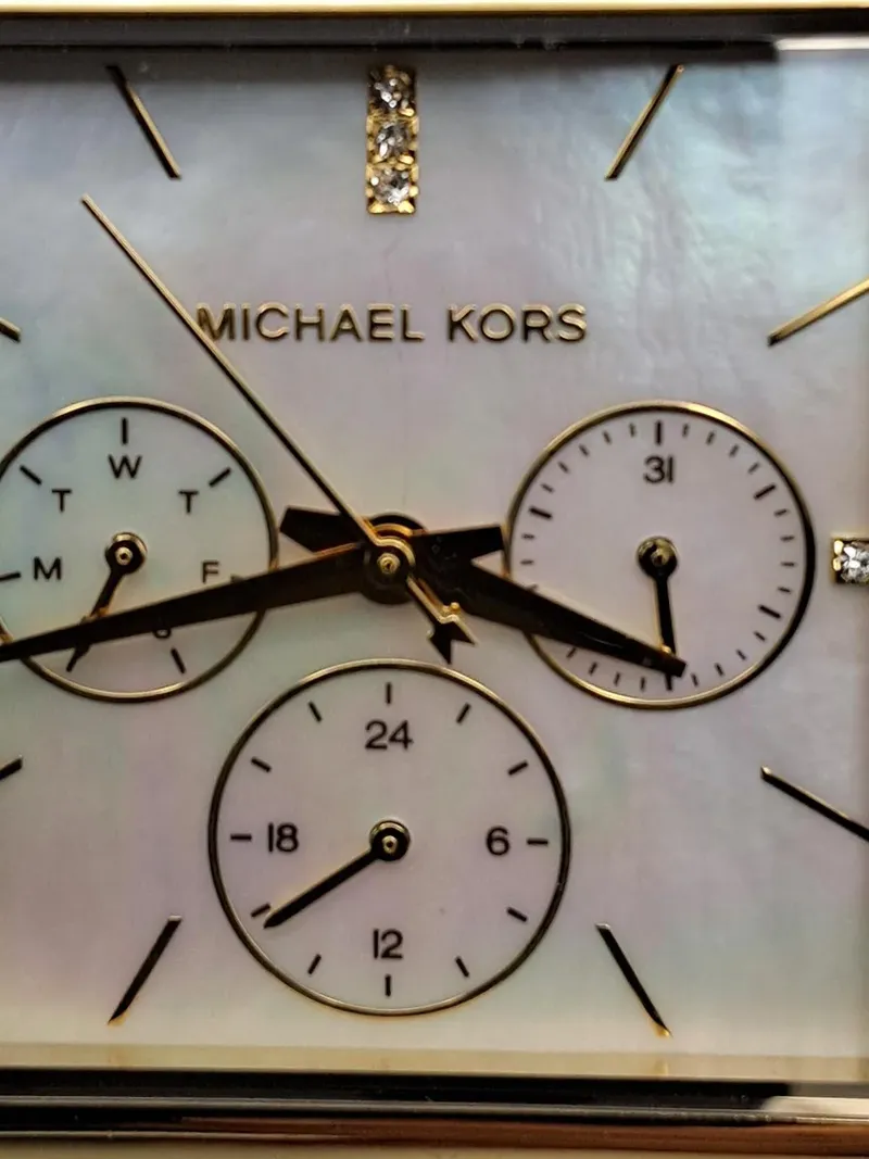 Michael Kors MK-2769 Damenuhr Multifunktion Gold Leder Strass 3
