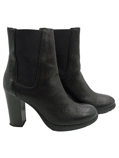 Fred de la Bretoniere Damen Stiefelette Leder Schwarz Gr. 37 Chelsea