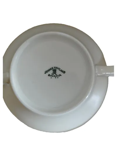 Johann Haviland Bavaria Suppentasse Porzellan Weiß Klassisch Uni 13cm