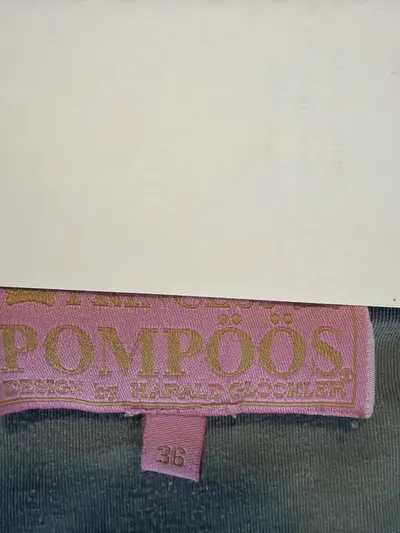 POMPÖÖS Damen T-Shirt Krone Herz Motiv Grau Gr. 36 Harald Glöckler