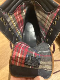 Tommy Hilfiger Damen Stiefelette Leder Braun Gr. 38 Blockabsatz Schnürung 10