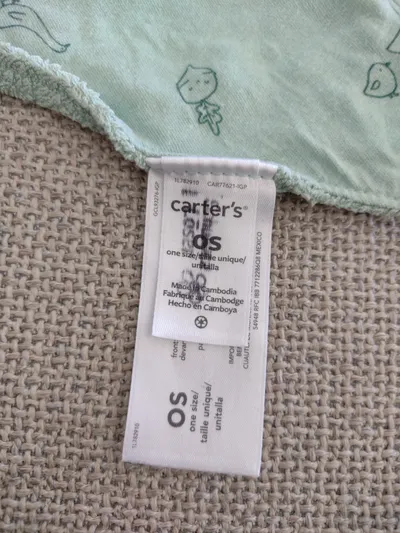 Carter's Baby Lätzchen Halstuch Grün Tiermotive Vogel One Size