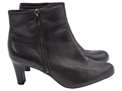 Peter Kaiser Damen Stiefeletten Leder Schwarz Gr. 6.5 (40) Absatz 7cm