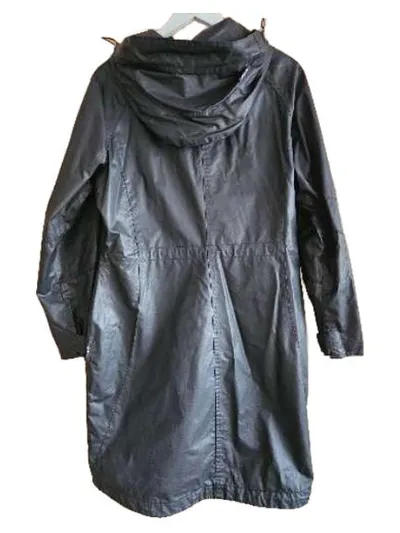 SKAG Damen Regenjacke Lang Outdoor Kapuze Schwarz Gr. L