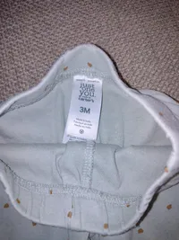 Carter's Baby Strampler Hose mit Füßen Grün Gepunktet Gr. 68 3