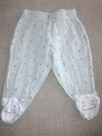 Carter's Baby Strampler Hose mit Füßen Grün Gepunktet Gr. 68 4