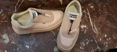 Tommy Jeans Damen Slipper Sneaker Rosa Gr. 38 gefüttert Reißverschluss