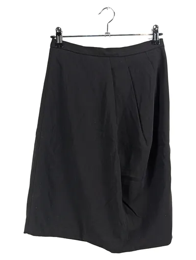 METRADAMO Faltenrock Damen Gr. 40 L Schwarz Wolle Business Klassisch