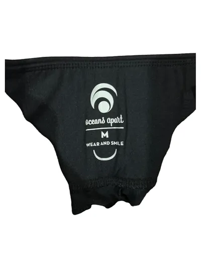 OCEANSAPART Damen Sport Leggings Schwarz Grau Colorblock Größe M