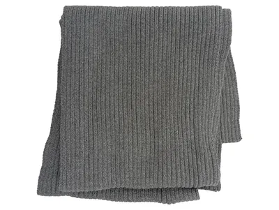 Tom Tailor Herren Strickschal Grau Rippstrick Wolle 190x19cm Casual