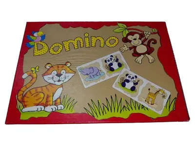 Paletti Domino Kinderspiel mit Tieren Legespiel Tierdomino Gesellschaftsspiel