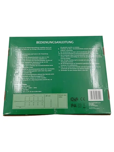 TrendLine LED Kerzenlichterkette 30 LED Warmweiß 8,5m Innen Außen IP44