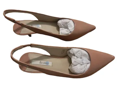 Boden Slingpumps Damen Pumps Lackleder Beige Gr. 39.5 Elegant