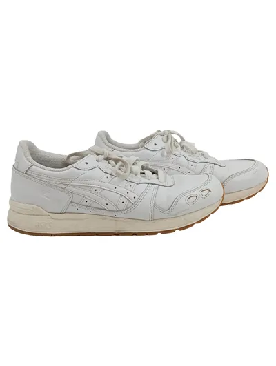 ASICS Sneaker Low Herren Leder Weiß Gr. 40 Sportschuhe Freizeit