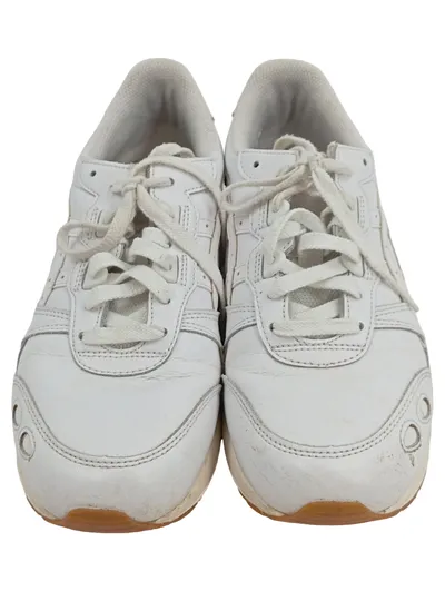 ASICS Sneaker Low Herren Leder Weiß Gr. 40 Sportschuhe Freizeit