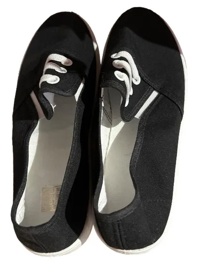 VAT SPEED Damen Sneaker Low Schwarz Canvas Slip-On Gr. 38 Casual