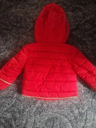 McKenzie Kinder Winterjacke Rot Gesteppt Kapuze Gr. 80, 86