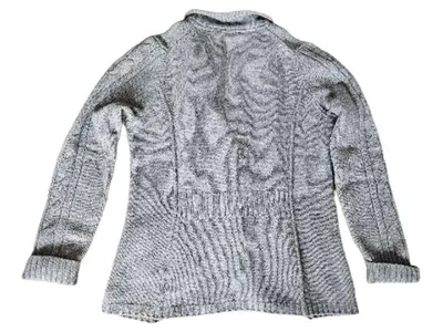 BRAX Damen Strickjacke Cardigan Grau Gr. 42 XL Wolle