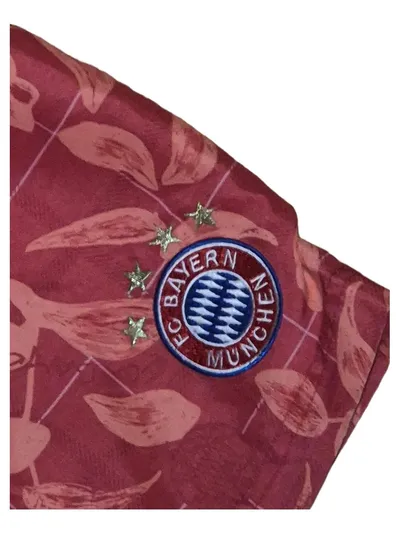 FC Bayern München Badeshorts Herren Rot Gr. M Blumenmuster