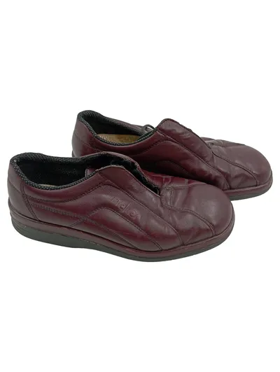 Rieker Damen Schnürschuhe Halbschuhe Gr. 36 Bordeaux Rot Leder Komfort