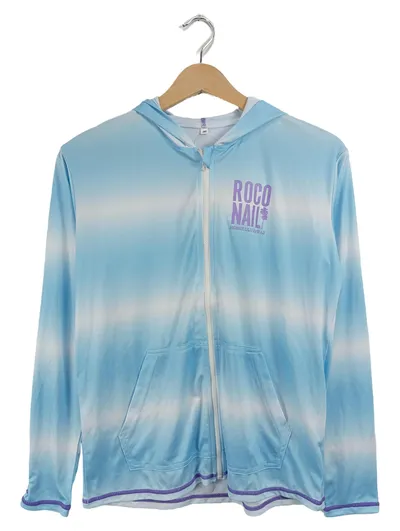 ROCONAILS Sweatjacke Hoodie Kapuzenjacke Farbverlauf Blau Gr. 160 / 158