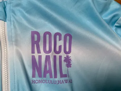 ROCONAILS Sweatjacke Hoodie Kapuzenjacke Farbverlauf Blau Gr. 160 / 158