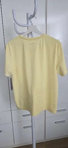 Mavi Herren T-Shirt Gr. XL Gelb Basic Kurzarm Baumwolle