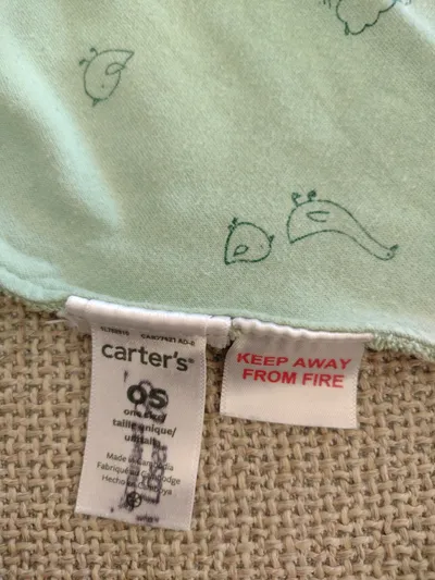 Carter's Baby Lätzchen Halstuch Grün Tiermotive Vögel One Size